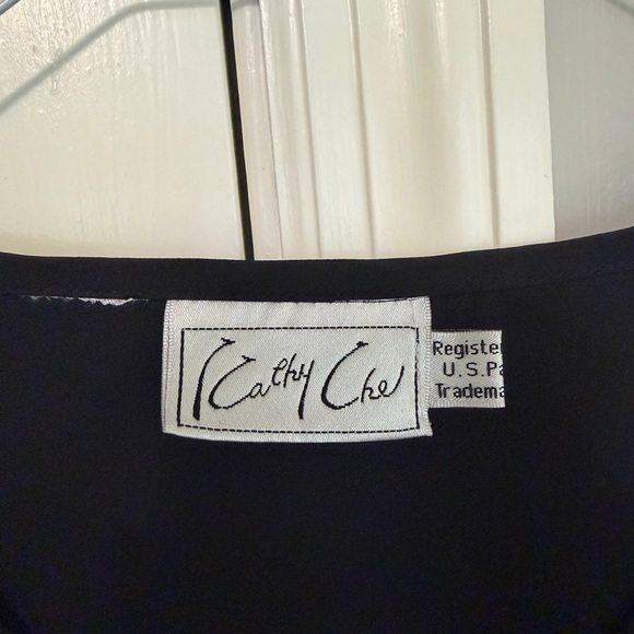 Black Ruffle V-Neck Blouse - Women's Top - Picture 4 of 4